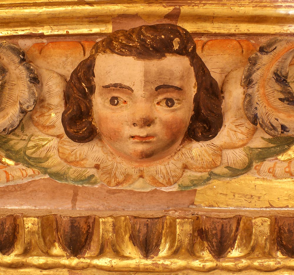 Detalle limpieza policromía